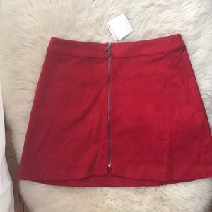 Zara red skirt